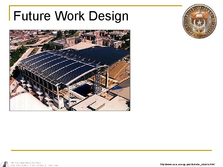 Future Work Design http: //www. eere. energy. gov/de/solar_electric. html 