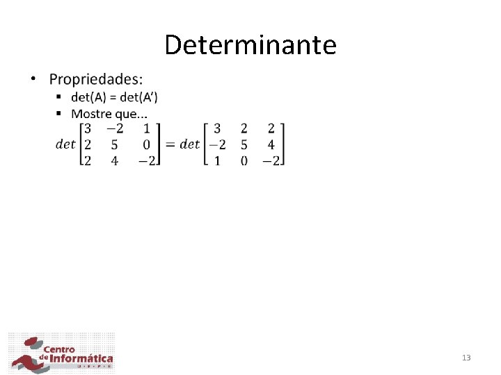 Determinante • 13 