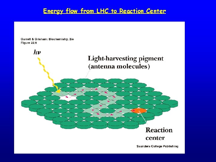 Energy flow from LHC to Reaction Center 