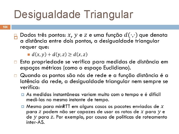 Desigualdade Triangular 104 