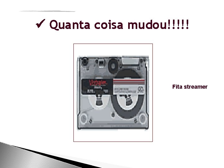  Quanta coisa mudou!!!!! Fita streamer 