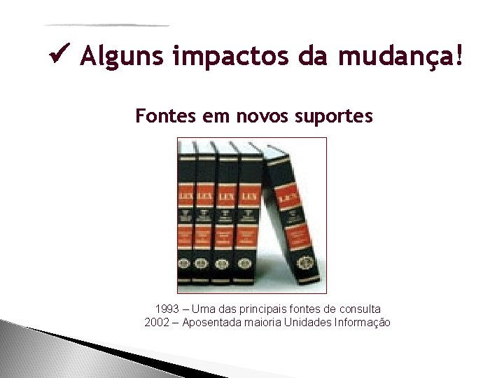  Alguns impactos da mudança! Fontes em novos suportes 1993 – Uma das principais