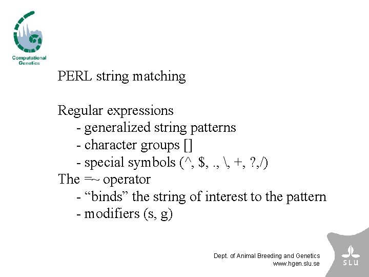 PERL string matching Regular expressions - generalized string patterns - character groups [] -
