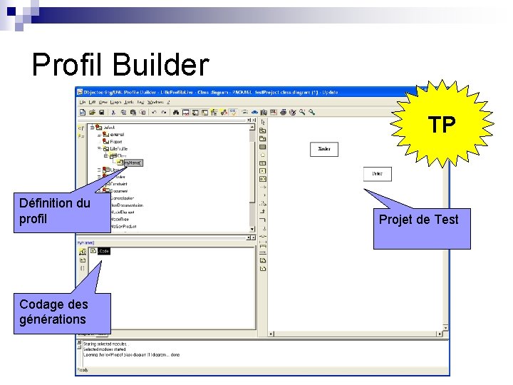 Profil Builder TP Définition du profil Codage des générations Projet de Test 