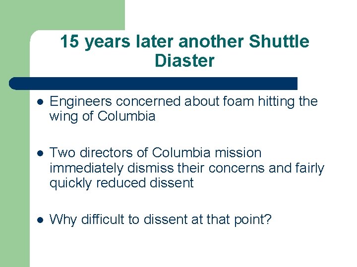15 years later another Shuttle Diaster l Engineers concerned about foam hitting the wing