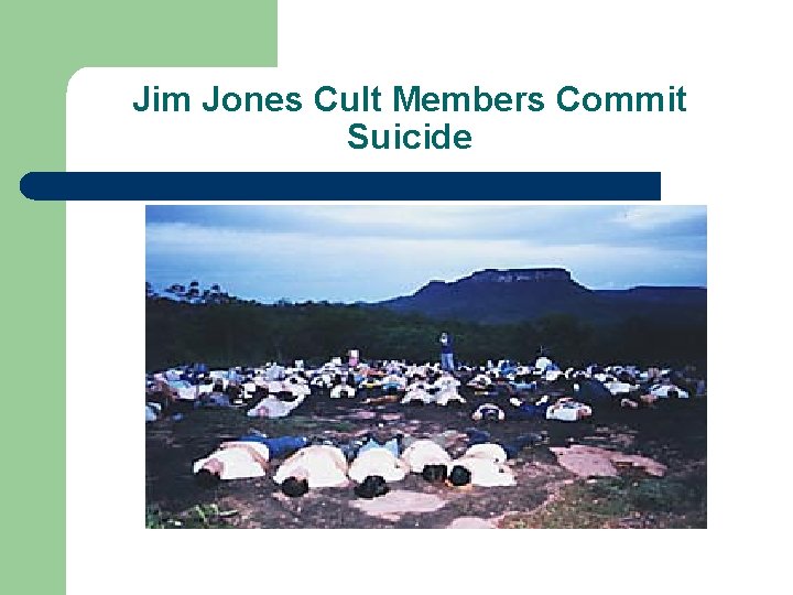 Jim Jones Cult Members Commit Suicide 