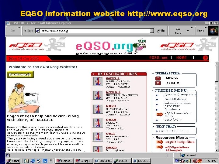 EQSO information website http: //www. eqso. org 