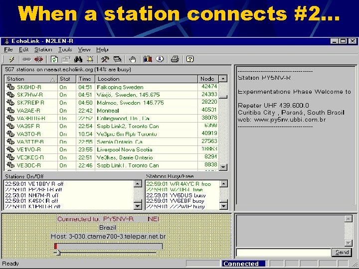 When a station connects #2… 