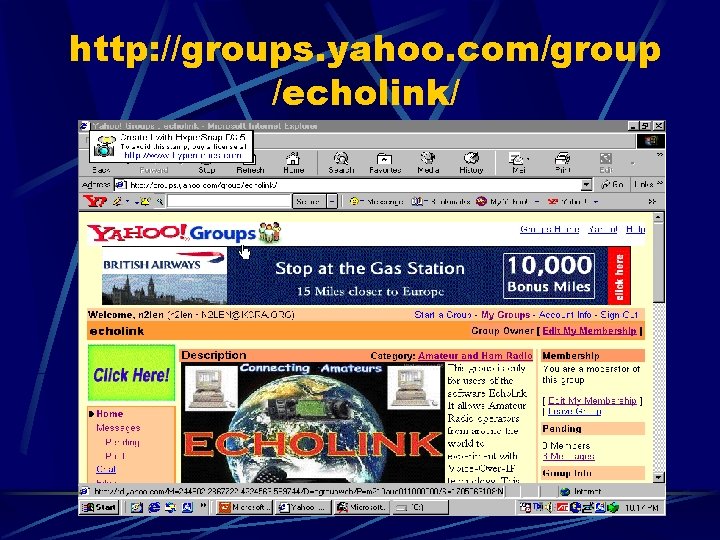 http: //groups. yahoo. com/group /echolink/ 