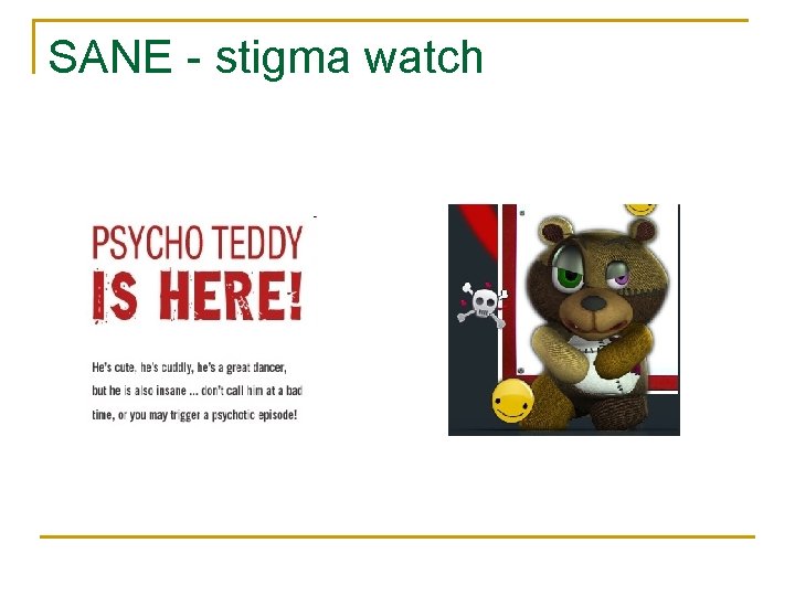 SANE - stigma watch 