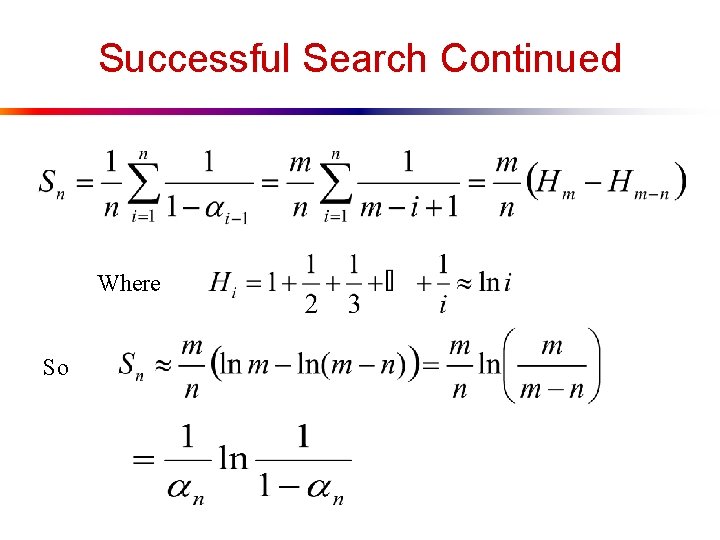 Successful Search Continued Where So 