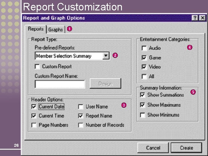 Report Customization 26 