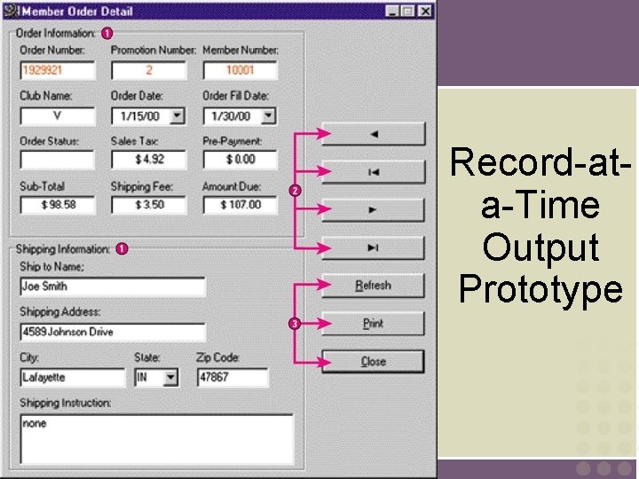 Record-ata-Time Output Prototype 29 