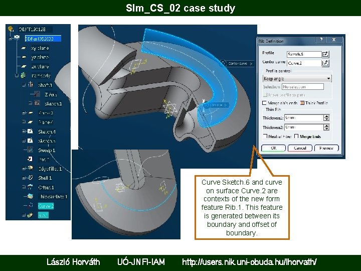 Slm_CS_02 case study Curve Sketch. 6 and curve on surface Curve. 2 are contexts