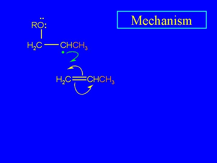 . . RO: H 2 C Mechanism CHCH 3 • H 2 C CHCH