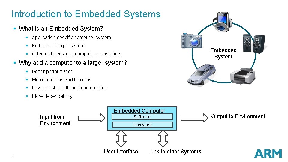 Introduction to Embedded Systems § What is an Embedded System? § Application-specific computer system Introduction to Embedded Systems § What is an Embedded System? § Application-specific computer system