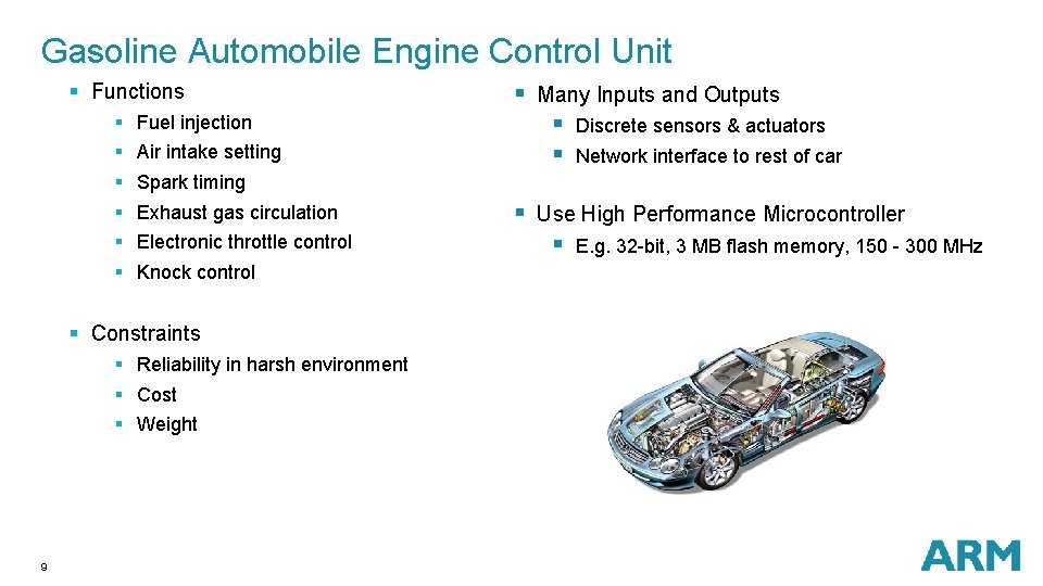 Gasoline Automobile Engine Control Unit § Functions § Many Inputs and Outputs § § Gasoline Automobile Engine Control Unit § Functions § Many Inputs and Outputs § §