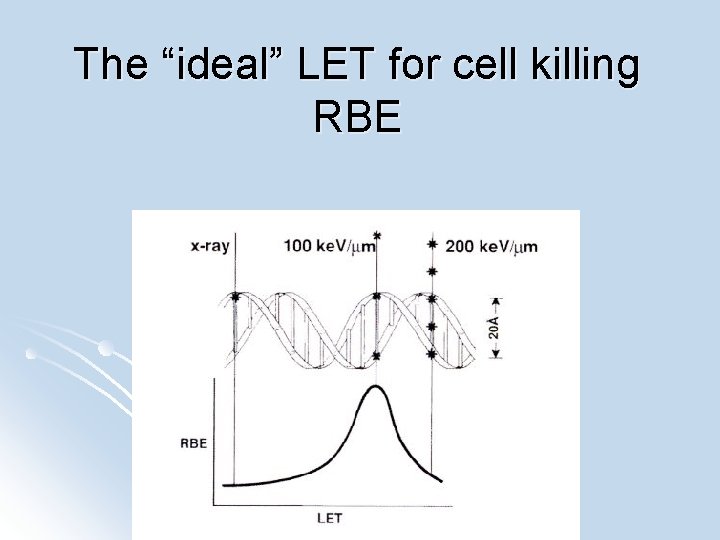 The “ideal” LET for cell killing RBE 