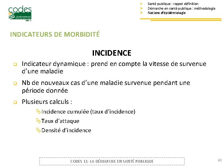 Ø Ø Ø Santé publique : rappel définition Démarche en santé publique : méthodologie