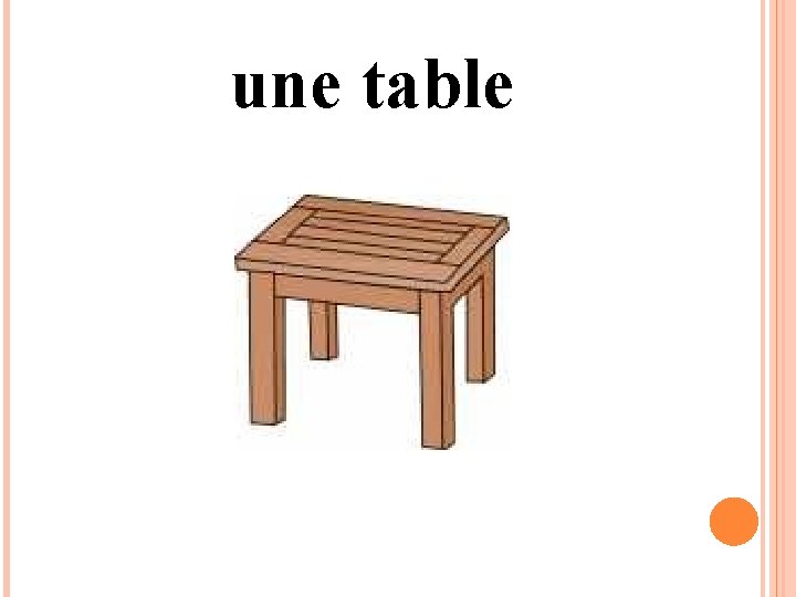 une table 