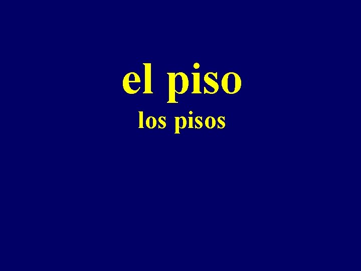 el piso los pisos 