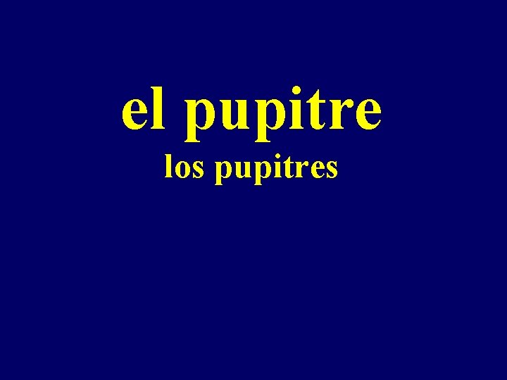 el pupitre los pupitres 