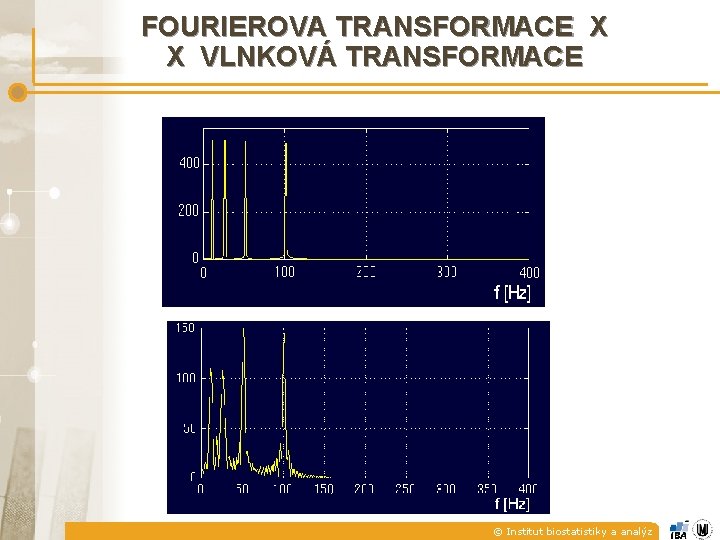 FOURIEROVA TRANSFORMACE X X VLNKOVÁ TRANSFORMACE © Institut biostatistiky a analýz 