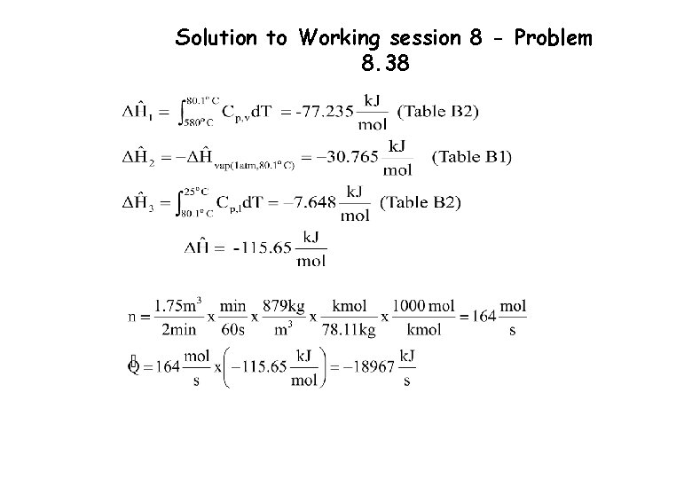 Solution to Working session 8 - Problem 8. 38 