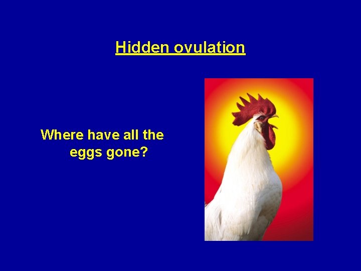 Hidden ovulation Where have all the eggs gone? 