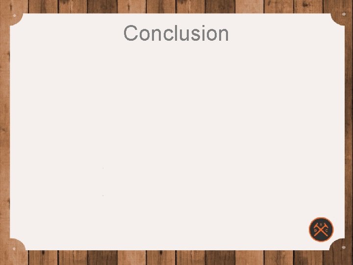 Conclusion 