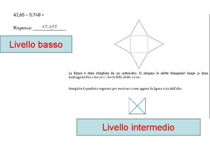 Livello basso Livello intermedio 