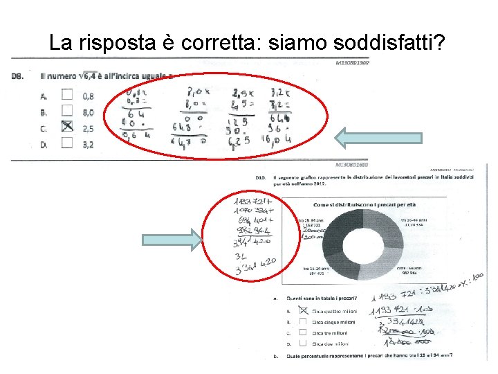 La risposta è corretta: siamo soddisfatti? 