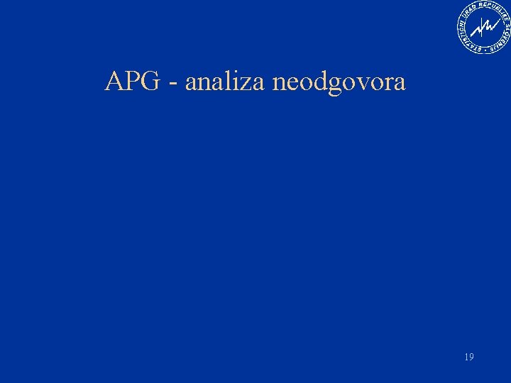 APG - analiza neodgovora 19 