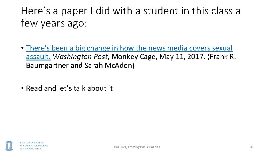 Here’s a paper I did with a student in this class a few years