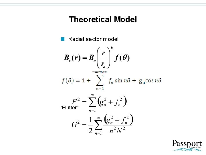 Theoretical Model n Radial sector model “Flutter” 