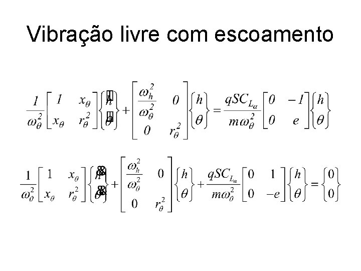 Vibração livre com escoamento 