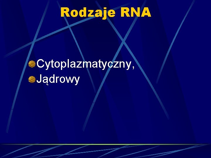 Rodzaje RNA Cytoplazmatyczny, Jądrowy 
