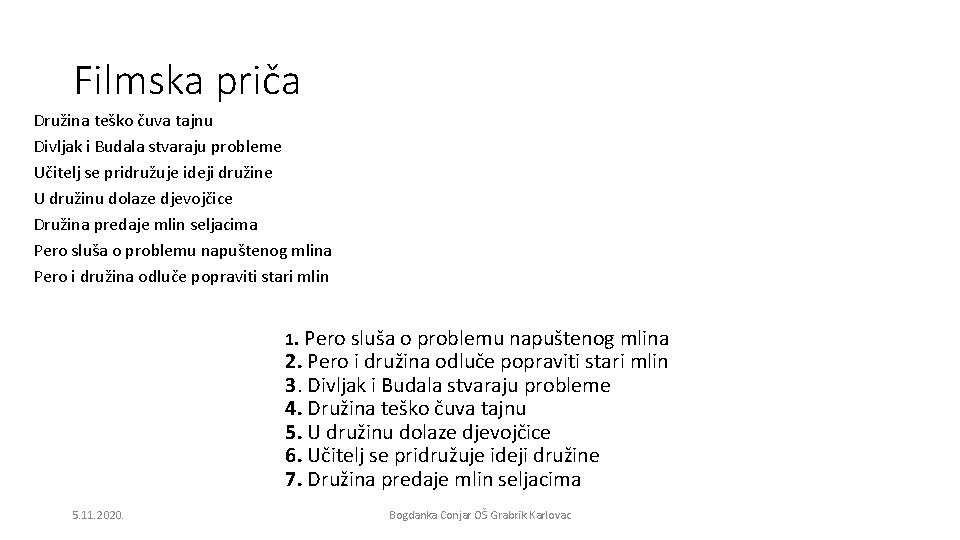 Filmska priča Družina teško čuva tajnu Divljak i Budala stvaraju probleme Učitelj se pridružuje