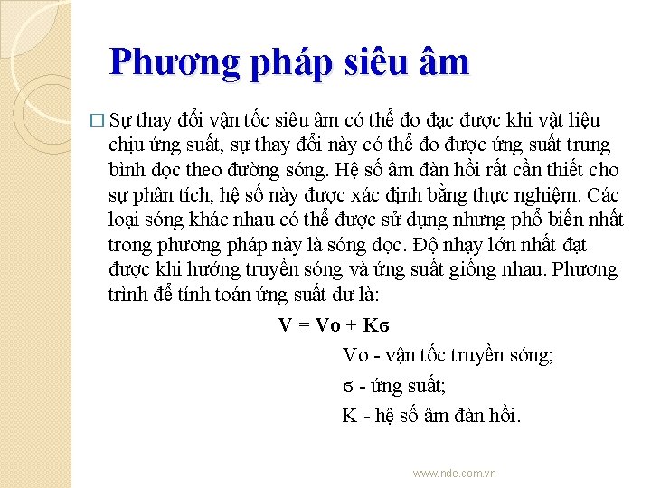 Phương pháp siêu âm � Sự thay đổi vận tốc siêu âm có thể