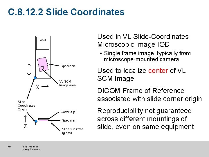 C. 8. 12. 2 Slide Coordinates Used in VL Slide-Coordinates Microscopic Image IOD Label C. 8. 12. 2 Slide Coordinates Used in VL Slide-Coordinates Microscopic Image IOD Label