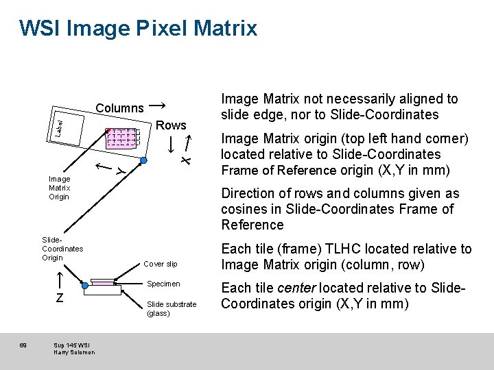 WSI Image Pixel Matrix Slide. Coordinates Origin ↑ Z 69 Sup 145 WSI Harry WSI Image Pixel Matrix Slide. Coordinates Origin ↑ Z 69 Sup 145 WSI Harry