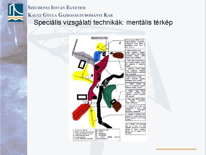 Speciális vizsgálati technikák: mentális térkép 