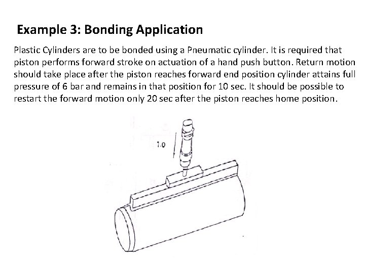 Example 3: Bonding Application Plastic Cylinders are to be bonded using a Pneumatic cylinder.
