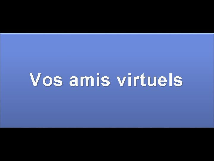 Vos amis virtuels 