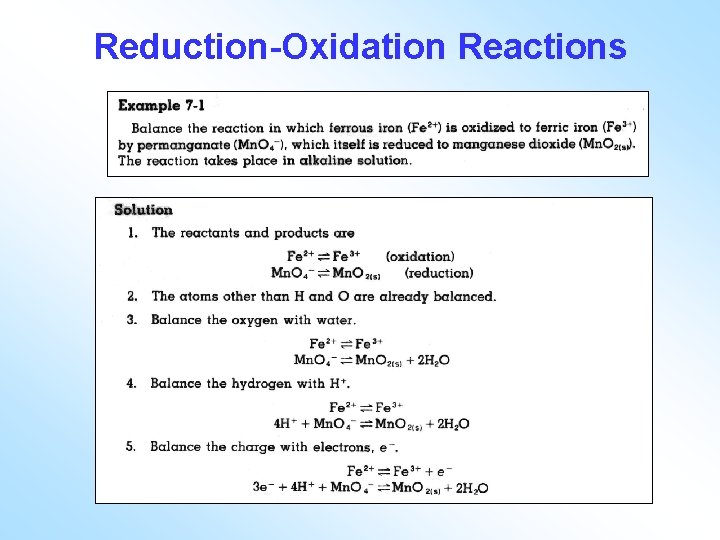Reduction-Oxidation Reactions 