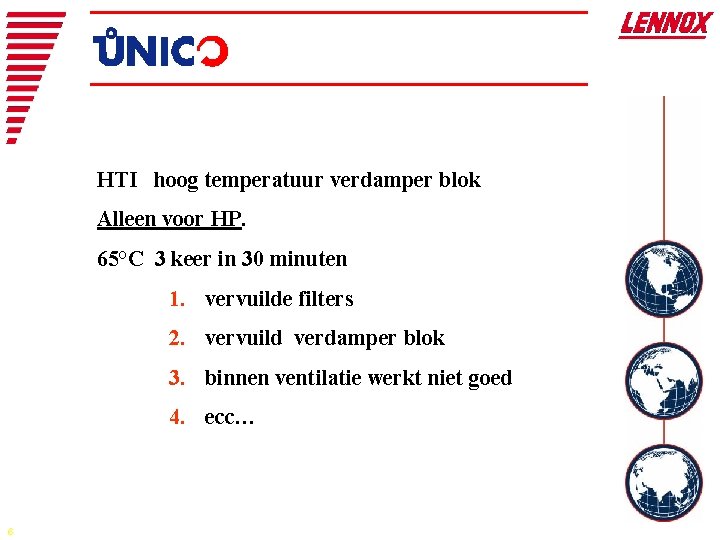 HTI hoog temperatuur verdamper blok Alleen voor HP. 65°C 3 keer in 30 minuten HTI hoog temperatuur verdamper blok Alleen voor HP. 65°C 3 keer in 30 minuten
