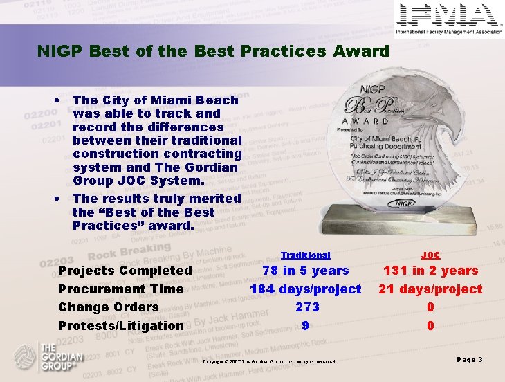 NIGP Best of the Best Practices Award • The City of Miami Beach was