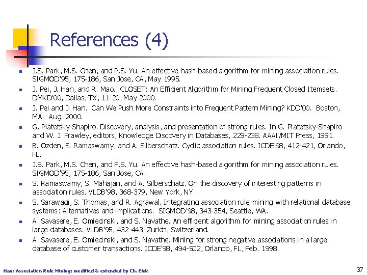 References (4) n n n n n J. S. Park, M. S. Chen, and