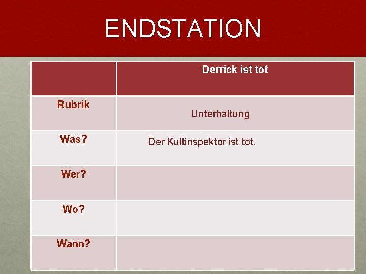 ENDSTATION Derrick ist tot Rubrik Was? Wer? Wo? Wann? Unterhaltung Der Kultinspektor ist tot. ENDSTATION Derrick ist tot Rubrik Was? Wer? Wo? Wann? Unterhaltung Der Kultinspektor ist tot.