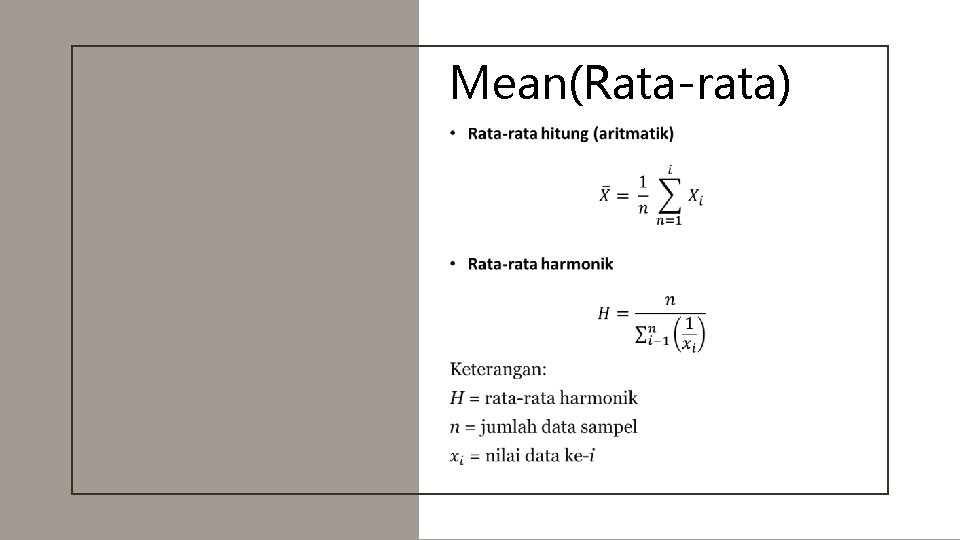 Mean(Rata-rata) • 